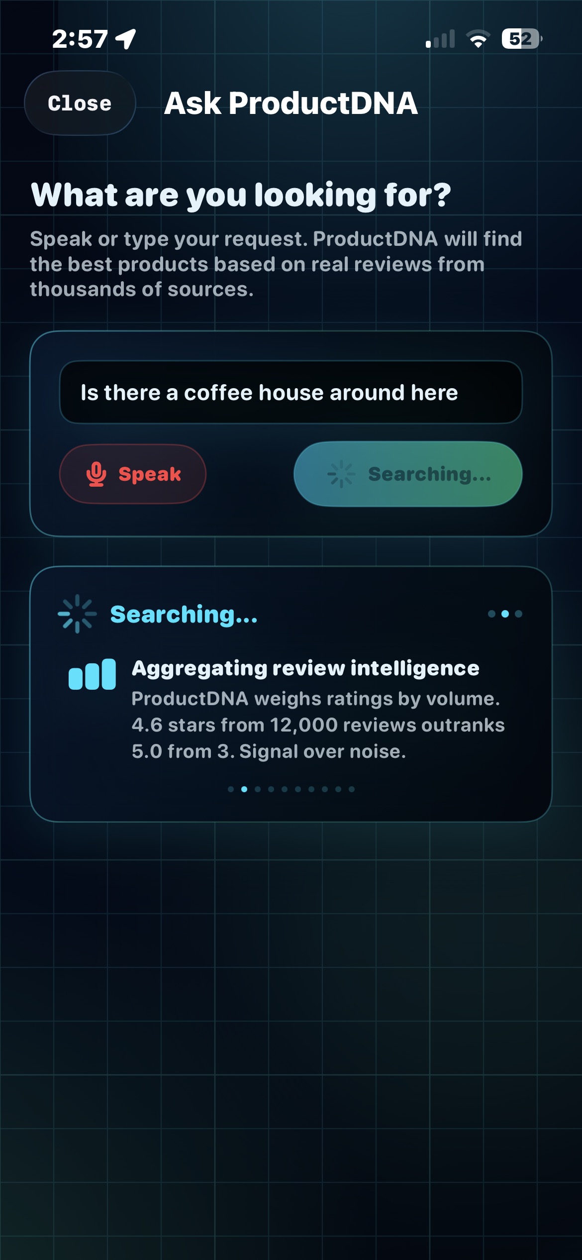 Ask ProductDNA — Signal over noise.