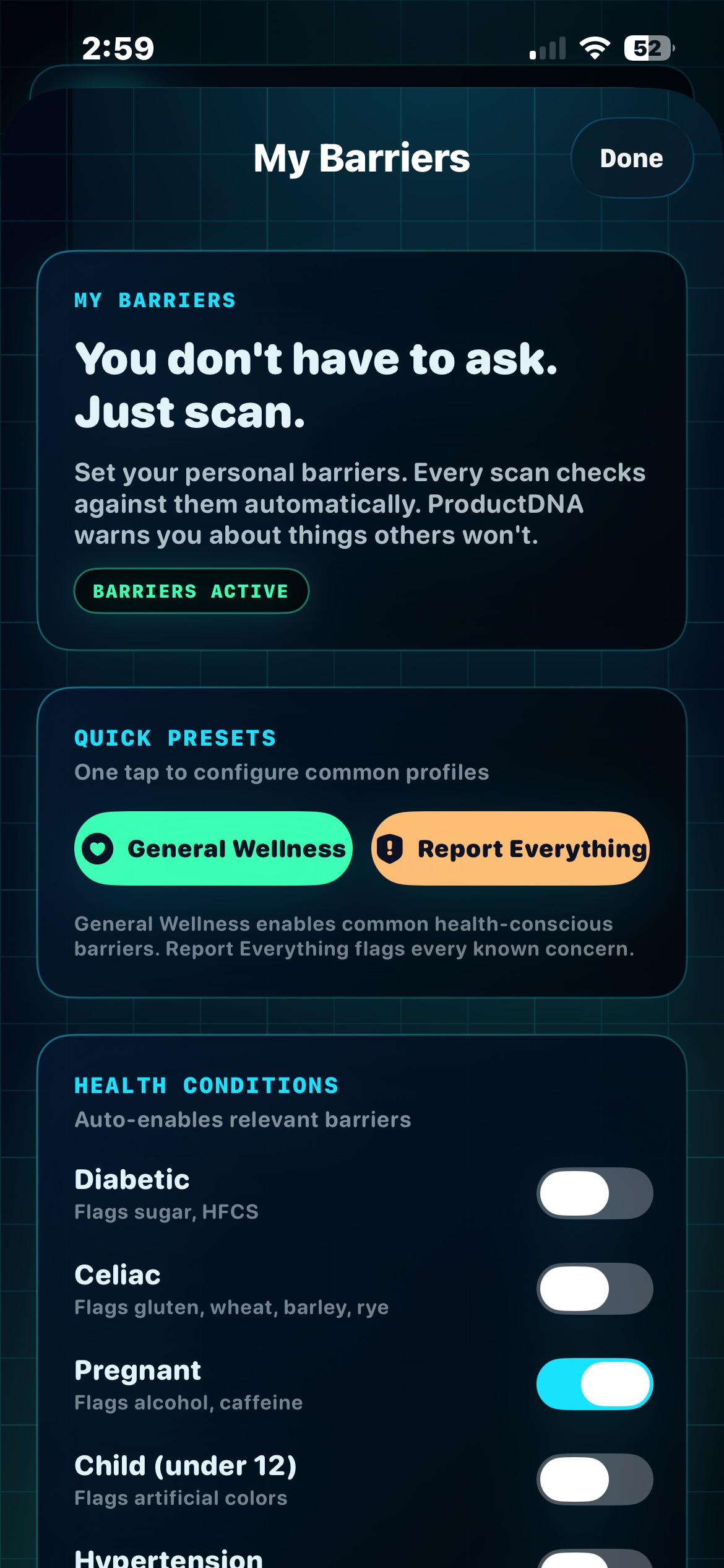 My Barriers — You don't have to ask. Just scan.